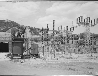 Stazione elettrica in costruzione