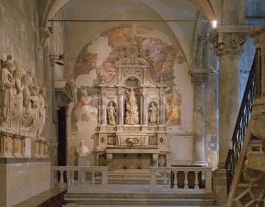 Ancona marmorea di Andrea Guardi e Altare dell'Assunta