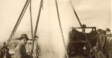 Larderello. Esplosione di vari soffioni.