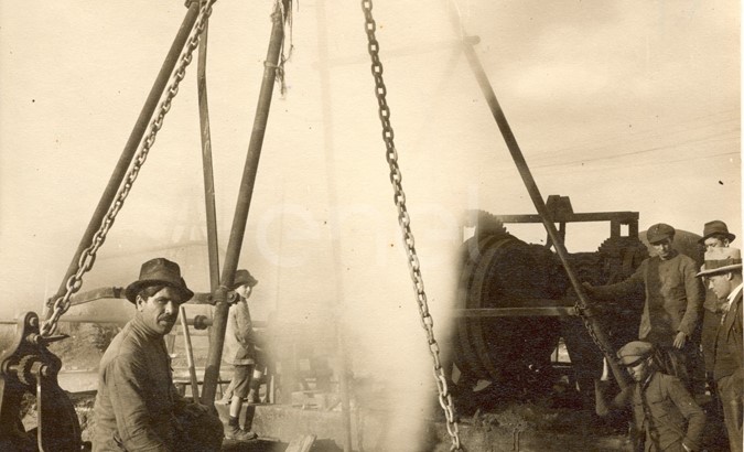 Larderello. Esplosione di vari soffioni.