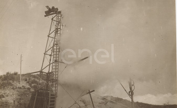 Larderello. Esplosione di vari soffioni.