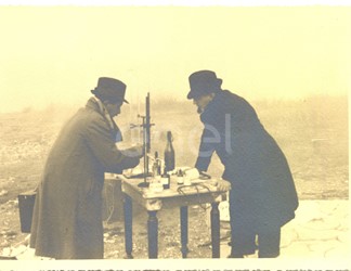 Abano. Visita di studio del Principe P.Ginori Conti e collaboratori alle solfatare. 1937