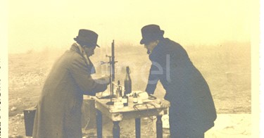Abano. Visita di studio del Principe P.Ginori Conti e collaboratori alle solfatare. 1937