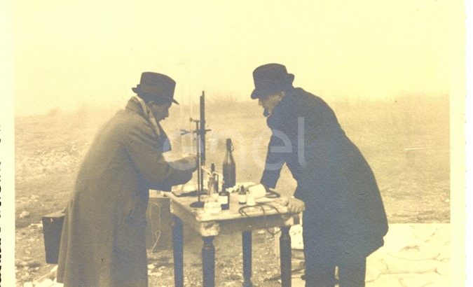 Abano. Visita di studio del Principe P.Ginori Conti e collaboratori alle solfatare. 1937
