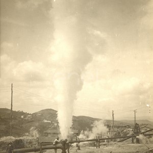 Fabbrica di Larderello. Vari soffioni perforati nel periodo 1897/1930.