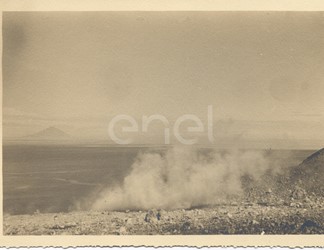 Isola di Vulcano. Visita del Principe P.Ginori Conti e collaboratori. 1937.