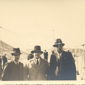 Isola di Vulcano. Visita del Principe P.Ginori Conti e collaboratori. 1937.