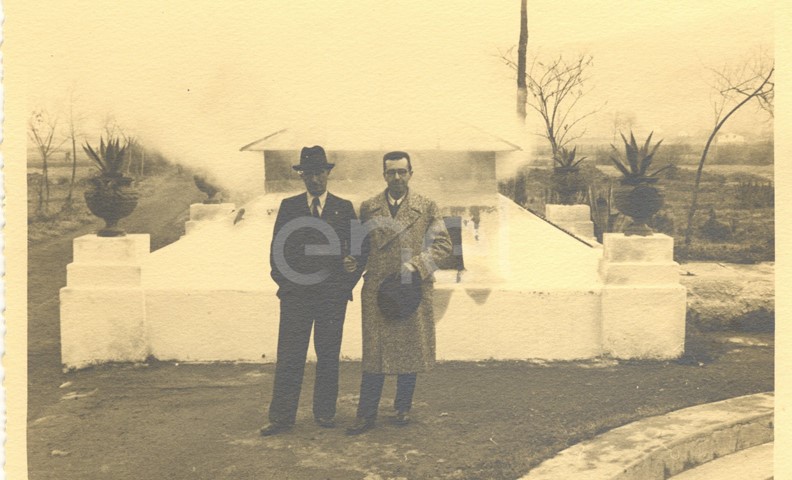 Agnano. Visita di studio del Principe P.Ginori Conti e collaboratori alle solfatare.