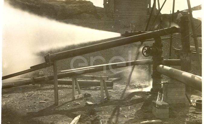 Fabbrica di Larderello. Misurazione soffioni.