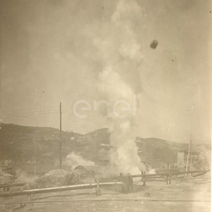Fabbrica di Larderello. Vari soffioni perforati nel periodo 1897/1930.