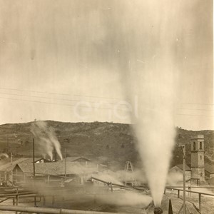 Fabbrica di Larderello. Misurazione soffioni.
