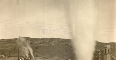 Fabbrica di Larderello. Misurazione soffioni.