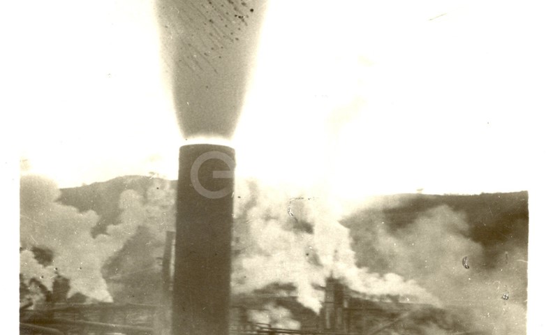 Fabbrica di Larderello. Misurazione soffioni.
