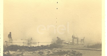 Abano. Visita di studio del Principe P.Ginori Conti e collaboratori alle solfatare. 1937