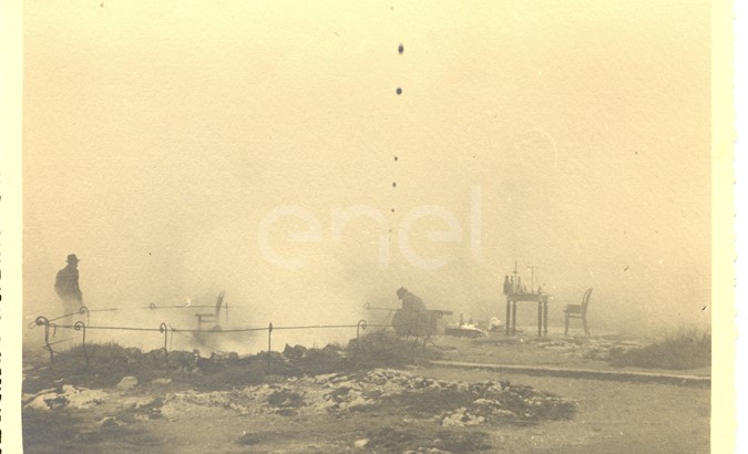 Abano. Visita di studio del Principe P.Ginori Conti e collaboratori alle solfatare. 1937