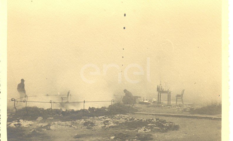 Abano. Visita di studio del Principe P.Ginori Conti e collaboratori alle solfatare. 1937