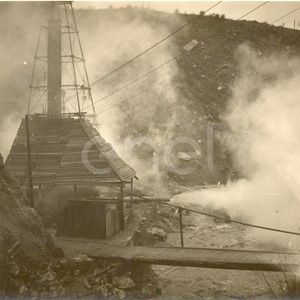 Fabbrica di Larderello. Vari soffioni perforati nel periodo 1897/1930.
