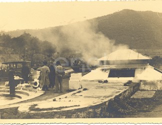 Agnano. Visita di studio del Principe P.Ginori Conti e collaboratori alle solfatare.
