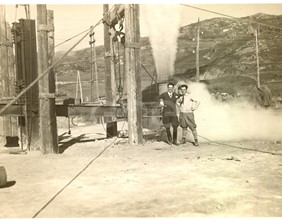 Fabbrica di Larderello. Soffionissimi n.2-4-5 e foro del Bargelli.