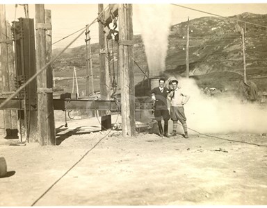 Fabbrica di Larderello. Soffionissimi n.2-4-5 e foro del Bargelli.